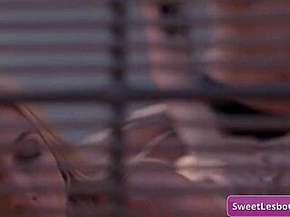 I watch sexy lesbian babes Aiden Ashley and Goth Charlotte fuck with strap-on outdoors