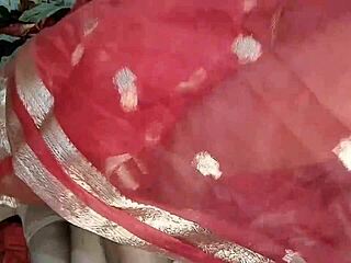 Great sex with bhabhi in red saree and after removing the black blouse opportunity to squeeze the boobs and ass fuck hindi audio claire vais