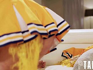 Spencer Scott And Apollo Banks Become Each Other's Cheerleading Lovers With Passionate Blowjobs