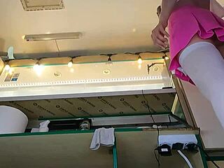 Naughty Teen Bent Over Counter Gets Ass Kissed At Work.