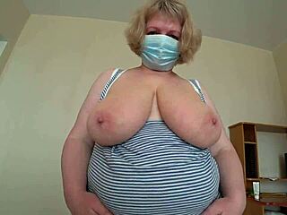 I came to visit my girlfriend and she fucked me with a strapon milf in white panties doggystyle shaking a big butt!