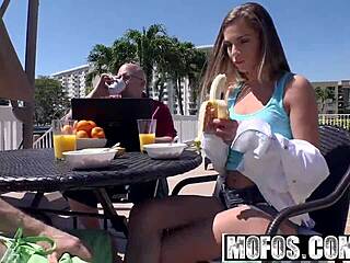 Sydney Cole's wet pussy gets banged on the beach in this POV group scene 😏