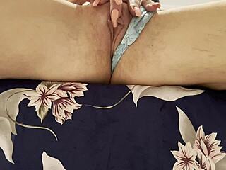 Intimate Close-Up of Sensitive Clit Stimulation Leading to Orgasm.