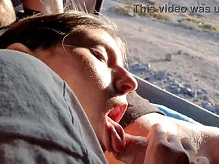 Public Pissing Teen 18+ Gives Risky Blowjob On Camping To Her Boyfriend