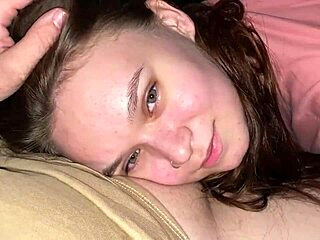 Late night cream mask for my stepdaughter in bedroom.