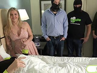 Wisconsin Tiff's Old Man Watches Her Get Gangbanged By His Friends