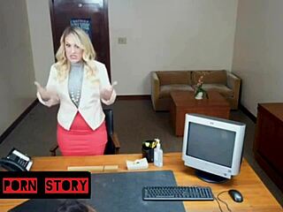 Principal meets step mom in teacher office.