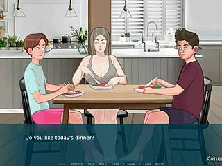 Best Friend's Mom Sucks Cock And Swallows Cum Under Dinner Table