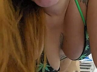 Twerking ass on thick dick to open tight pussy