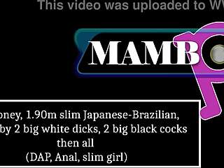 Oh honey, this slim Japanese-Brazilian girl gets fucked by big white and black cocks, gaping in anal DAP