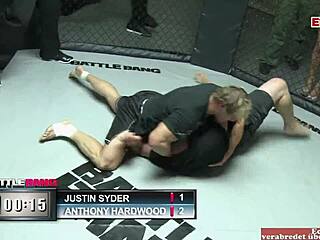 She says, Watch this chubby brunette slut with big tits fuck a fighter.