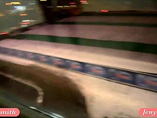 Feeling exposed while undressing in the movie theatre stairways, then getting caught