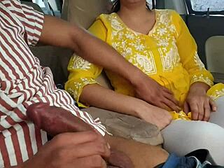 i got her to flash boobs in the car for risky outdoor fun