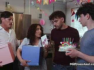 Anal Gang Bang For Slutty Latina Milfs Bday