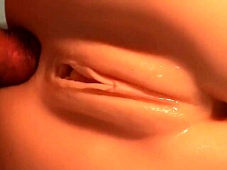 Double penetration with real doll pussy