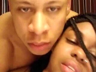 ebony fucked rough and nasty in hotel room 😈 cumshot facial included