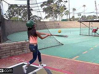 aria skye, asian teen, gets tight pussy pounded outdoors