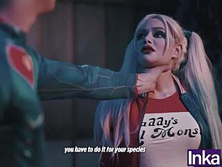 superman saves world by introducing bat to harley quinn's ass