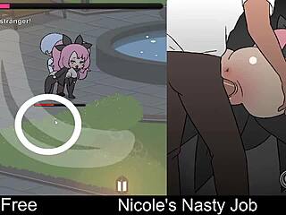 Nicole's Nasty Job In Erotic Interactive Game.