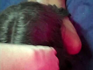 Oh, watch this petite black girl suck grandpa's cock!