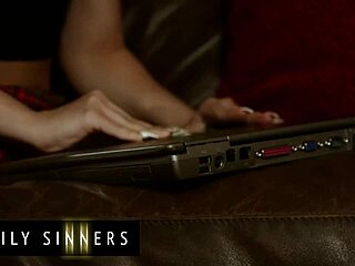 i found my stepdaughter masturbating to my sex videos and gave her a real demonstration.