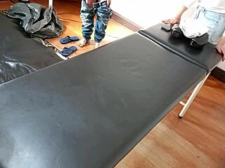 Male Receives Brazilian Style Waxing on Dick and Ass