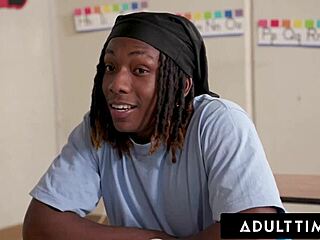 Adult Time - Big Naturals Teacher Lolly Dames Teaches Student Ass Fuck During Detention