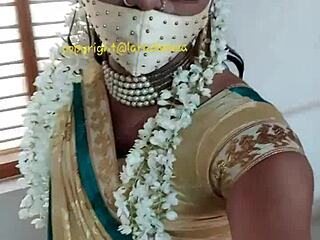 indian crossdresser model lara dsouza in saree video