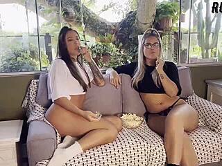 Blonde Brazilian Friend With Blue Eyes And Small Waist Is Very Attractive