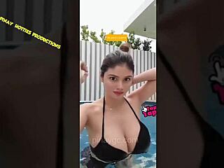 Ana Jalandoni posing in a bikini downblouse style