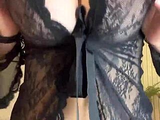 This thick PAWG Latina is dancing in transparent lingerie, looking amazing.