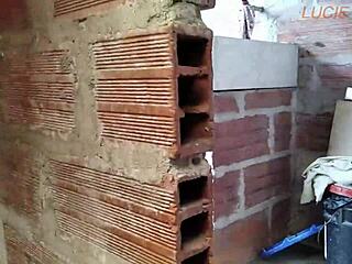 i spy on my mother-in-law while she does laundry and masturbate but she catches me thought she would scold me but instead she fucks me part 1 lizi love sex teen 18+