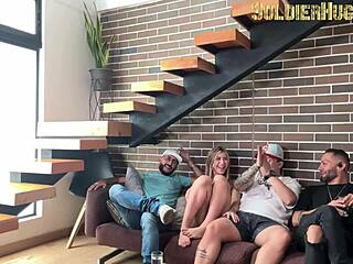 he invites me to watch the game but i end up fucking his gf, the temptation was too strong