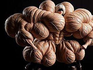 2B Grows To Muscular Giantess Pump Factory!