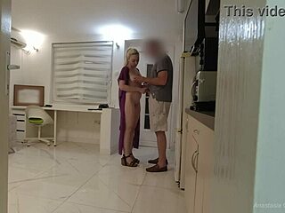 Cute Delivery Guy Returns with Flowers, Gets Blowjob