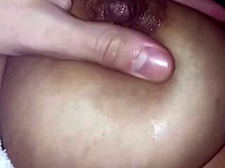 Boldly milking tits of brunette from united states