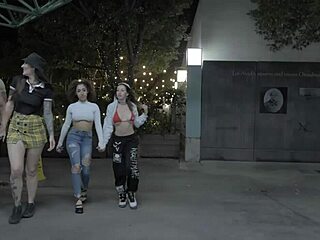 watch this wild foursome at the smoke shop, licking pussies and diving deep!