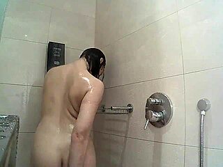 Naked Girl Bound in Hotel Shower Hidden Cam Part 3