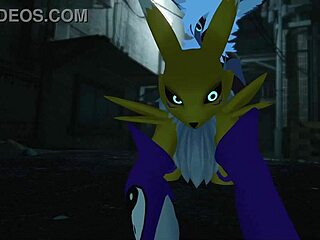 Renamon GETS RAILED outdoors