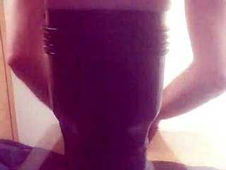 gazzadomm fucks his fleshlight male toy