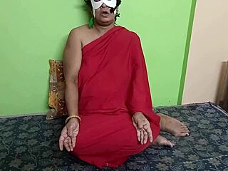 mature fat big anus and round ass saree wearing tantrik mata randomly fucked by her mature student and she moaning