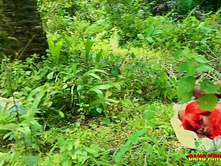 she couldn't stand the pleasure of fucking two big fat cocks in the bush, but it made her enjoy it