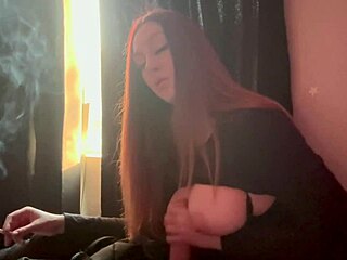 Artemisia Love's Hot Solo Dildo Play While Smoking Cigarette