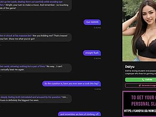 Playing strip poker with my AI slut, leading to oral sex