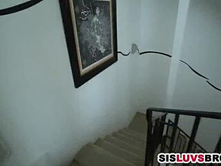 She gives her pervy stepbrother a deep blowjob.