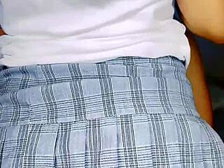 Watch my cousin grab me in cowgirl position?