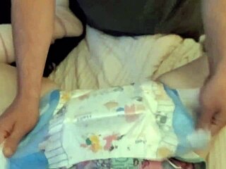 hairy abdl princess hippy gets her diaper changed by daddy