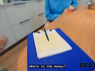 Debt4k naughty college slut gets ANAL FUCK with house manager