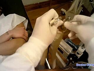 dr tampa gives jasmine rose her tampa university physical with shaved pussy spread pov