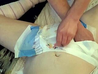 hairy abdl princess hippy gets her diaper changed by daddy